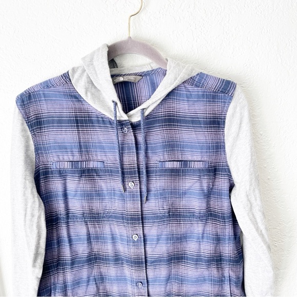 The North Face Jacket Women's Medium Campground Shacket Button Plaid Hoodie - Picture 3 of 12